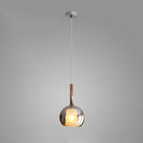 Glo Modern Glass Globe Pendant Light with Metallic Finish for Interior Lighting