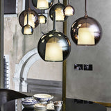 Glo Modern Glass Globe Pendant Light with Metallic Finish for Interior Lighting