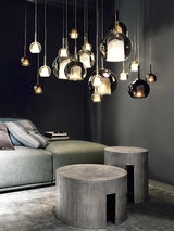 Glo Modern Glass Globe Pendant Light with Metallic Finish for Interior Lighting