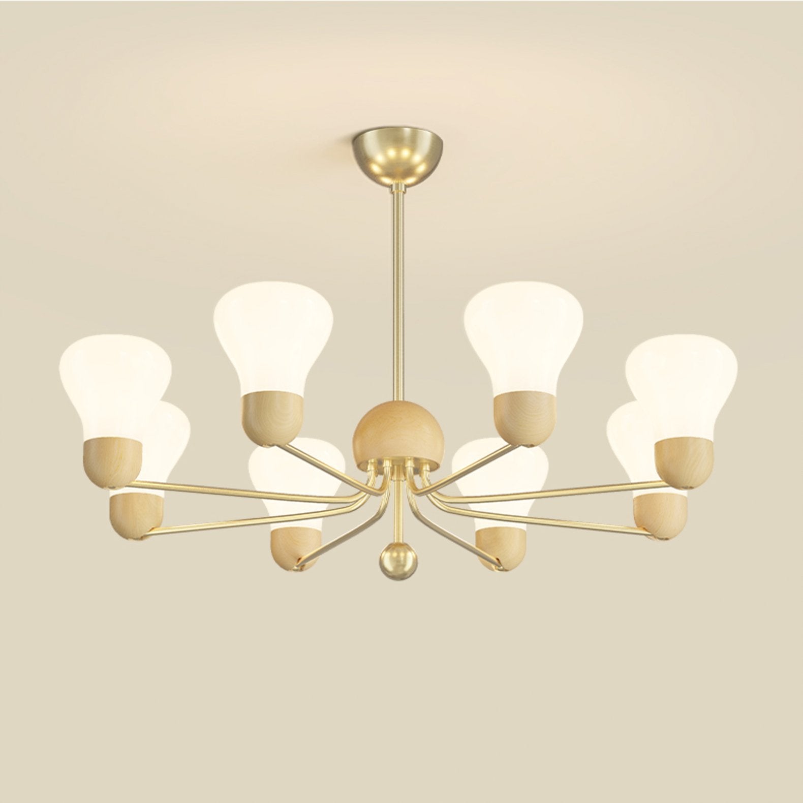 vintage-walnut-wood-chandelier-with-creamy-glass-shades-for-living-dining-room
