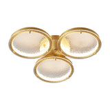 Modern Brass Interconnected Circular LED Flush Mount Ceiling Lighting