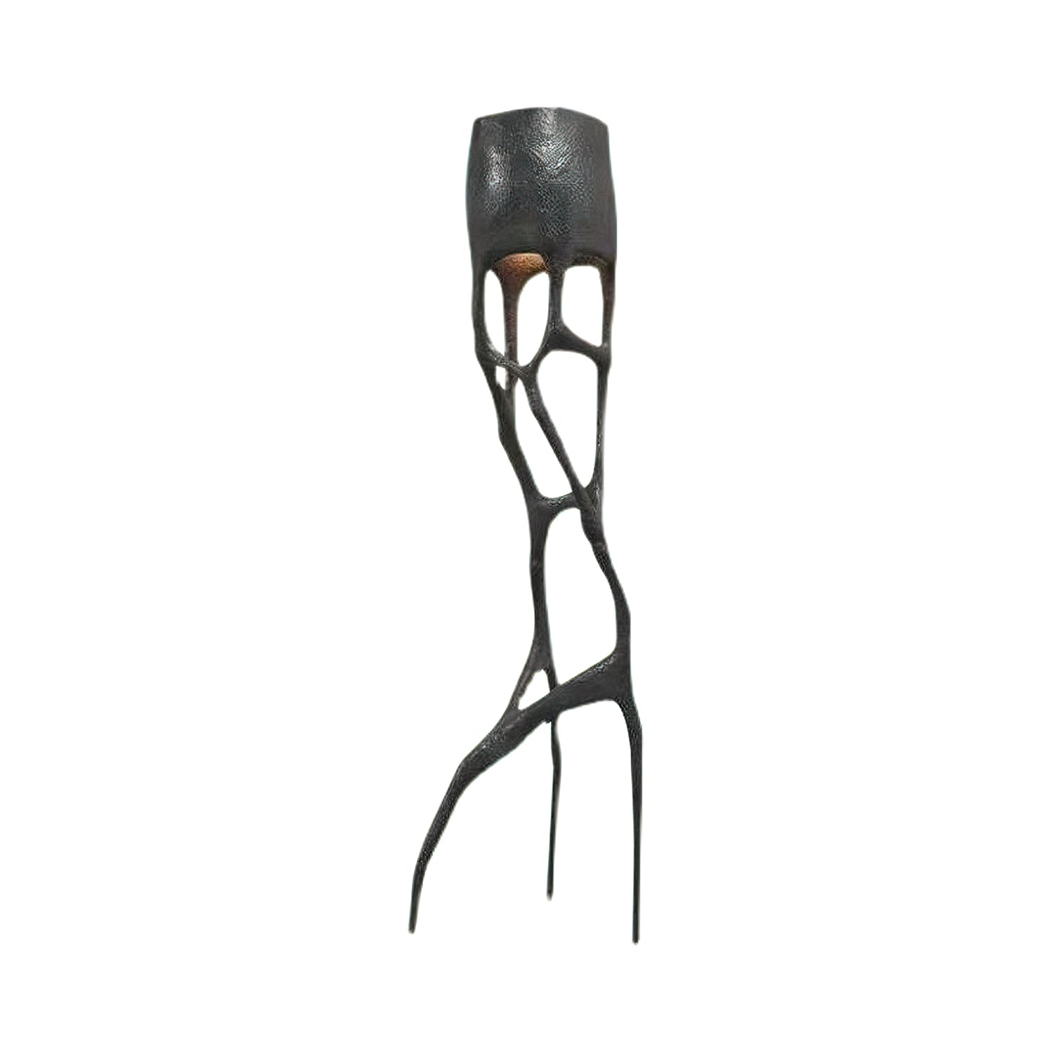 Modern Gothic Sculptural Floor Lamp Organic Web Style Torchiere Light for Art Inspired Interiors