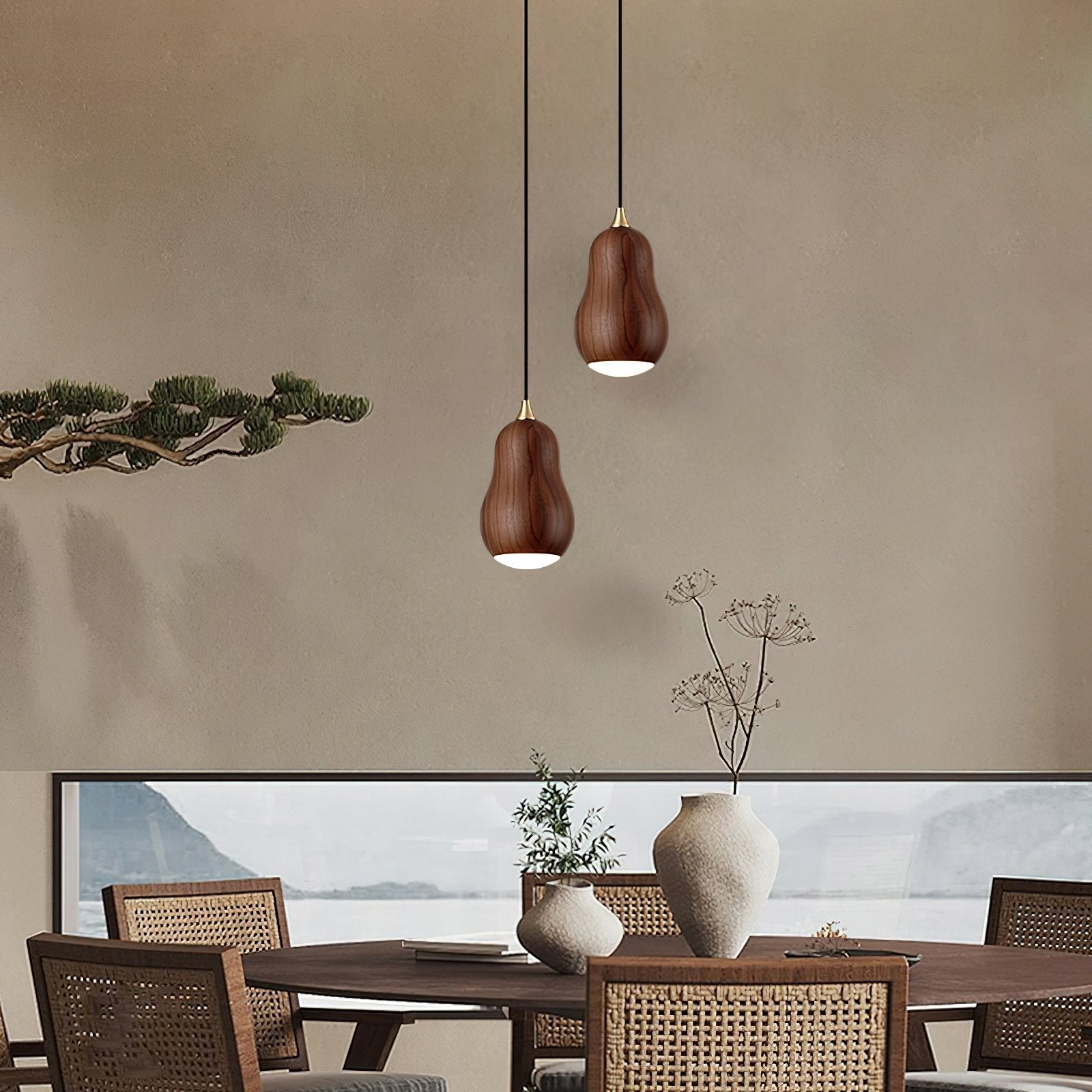 handcrafted-black-walnut-wooden-gourd-led-pendant-light-for-kitchen-island-and-dining-room