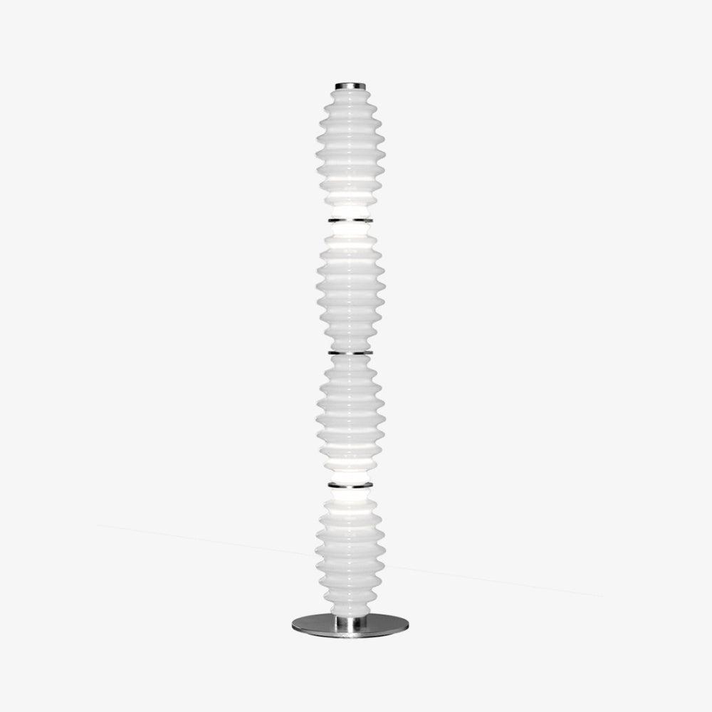 Modern Grand Collier Blown Glass Floor Lamp Chrome Standing Ambient Light for Living Room
