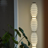 Modern Grand Collier Blown Glass Floor Lamp Chrome Standing Ambient Light for Living Room