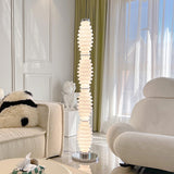 Modern Grand Collier Blown Glass Floor Lamp Chrome Standing Ambient Light for Living Room