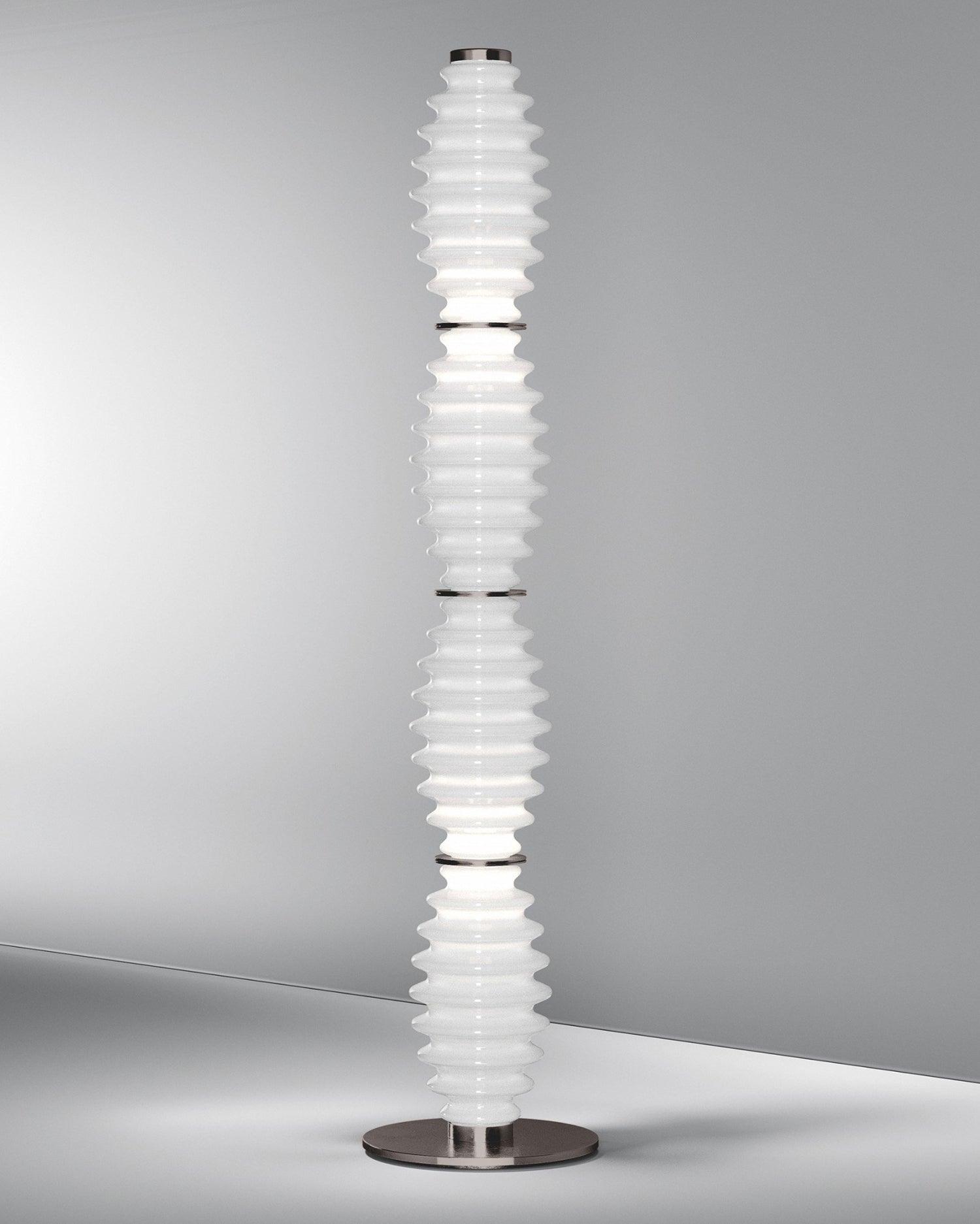 Modern Grand Collier Blown Glass Floor Lamp Chrome Standing Ambient Light for Living Room