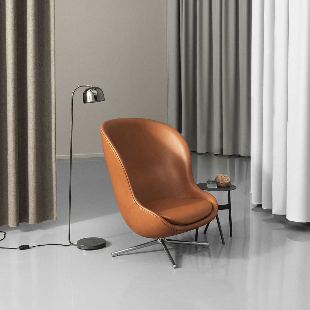 Modern Grant Tall Standing Floor Lamp with Granite Base and Adjustable Metal Shade