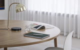 Grant Modern Marble Base Table Lamp with Adjustable Tilt Metal Shade for Bedside and Living Room