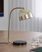 Grant Modern Marble Base Table Lamp with Adjustable Tilt Metal Shade for Bedside and Living Room