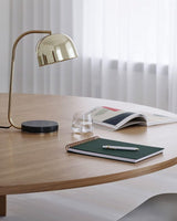 Grant Modern Marble Base Table Lamp with Adjustable Tilt Metal Shade for Bedside and Living Room