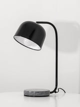 Grant Modern Marble Base Table Lamp with Adjustable Tilt Metal Shade for Bedside and Living Room
