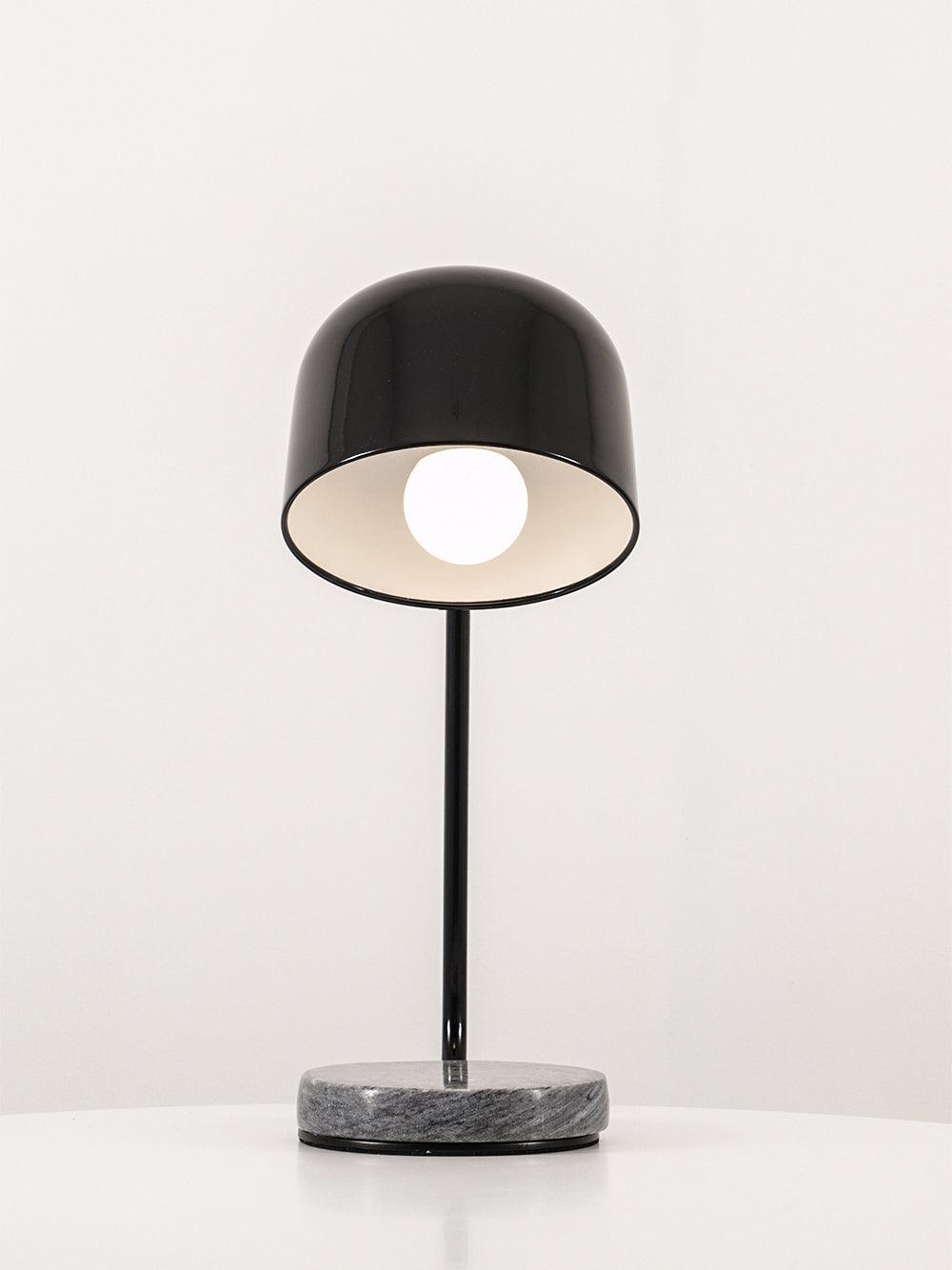 Grant Modern Marble Base Table Lamp with Adjustable Tilt Metal Shade for Bedside and Living Room