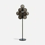 Modern Grape Cluster Glass Floor Lamp Matte Black Tall Standing Light for Living Room