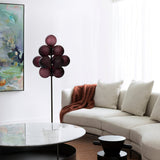 Modern Grape Cluster Glass Floor Lamp Matte Black Tall Standing Light for Living Room