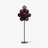 Modern Grape Cluster Glass Floor Lamp Matte Black Tall Standing Light for Living Room