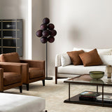 Modern Grape Cluster Glass Floor Lamp Matte Black Tall Standing Light for Living Room