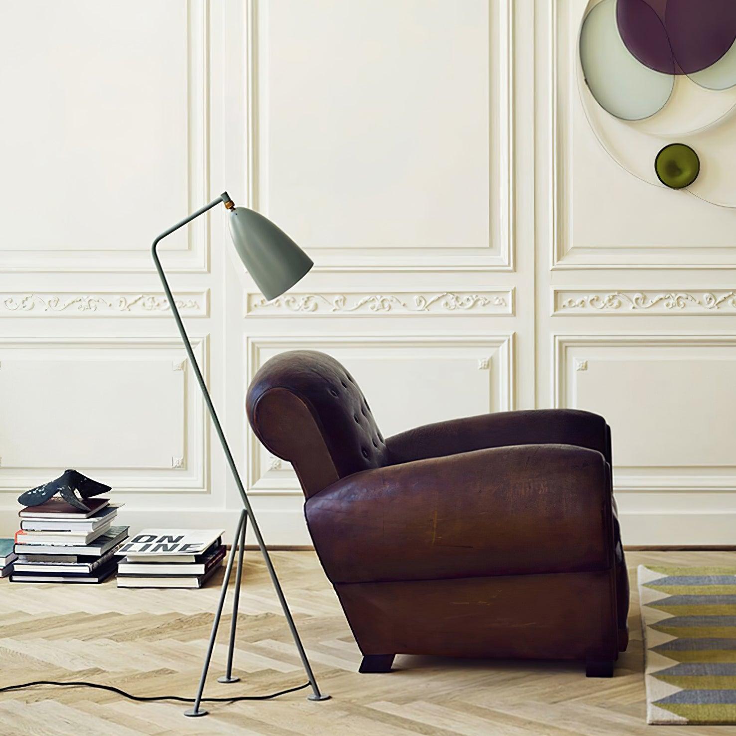 Modern Grasshopper Style Metal Floor Lamp Adjustable Task Standing Light for Reading