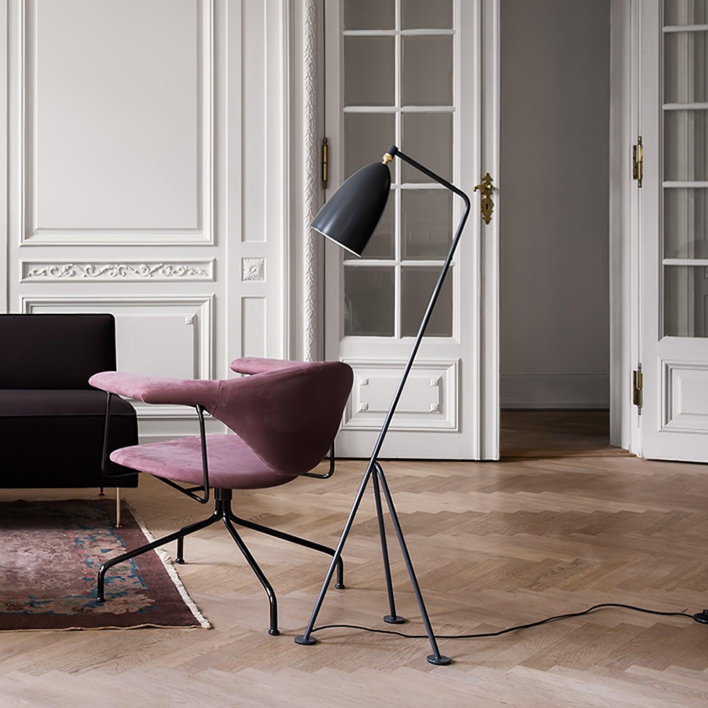 Modern Grasshopper Style Metal Floor Lamp Adjustable Task Standing Light for Reading