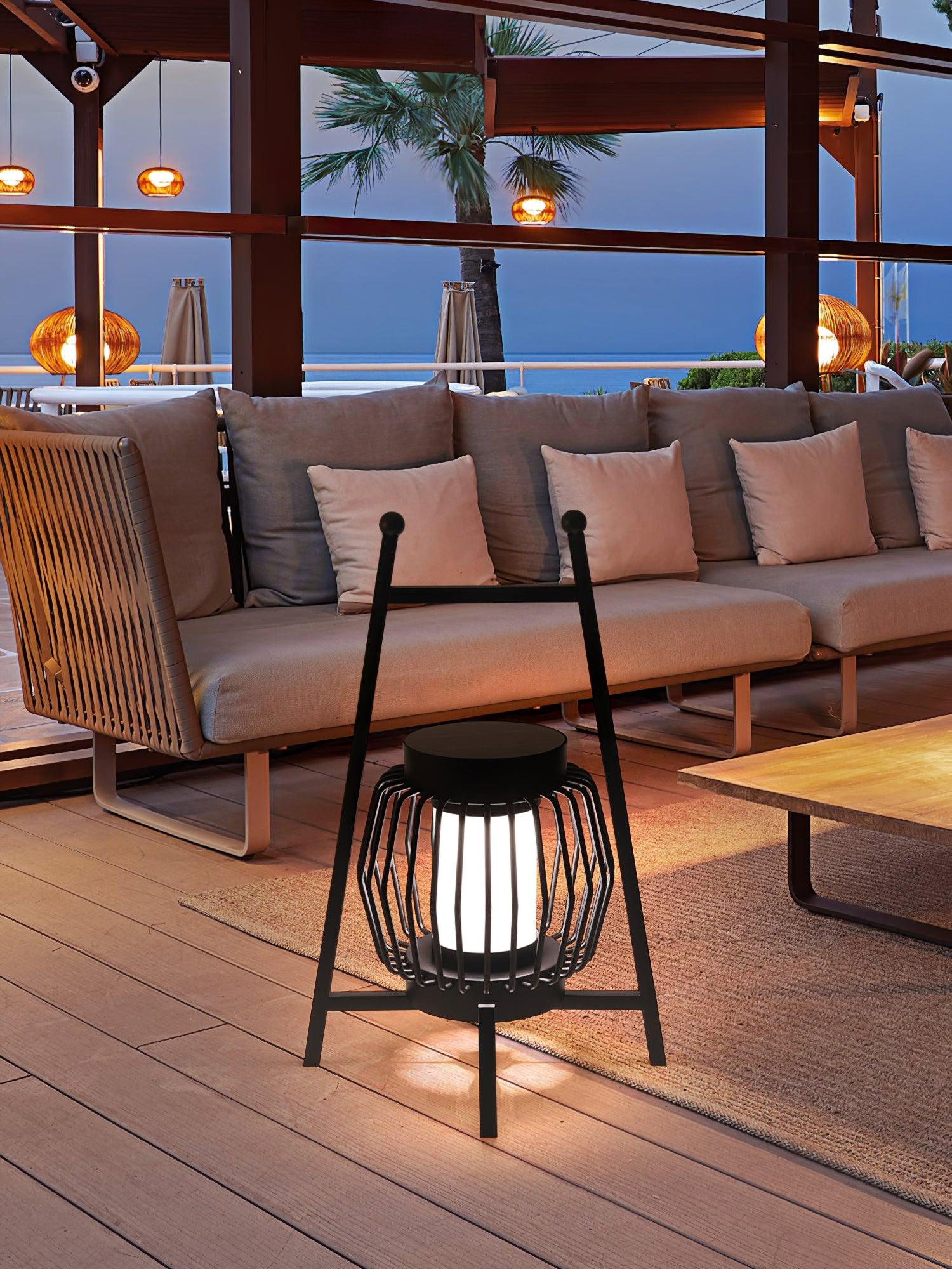 Grau Portable LED Outdoor Desk Lamp Waterproof Decorative Table Light for Lawns and Gardens