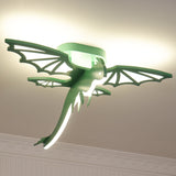 Modern Green Dinosaur Cartoon LED Ceiling Light for Childrens Room Decor