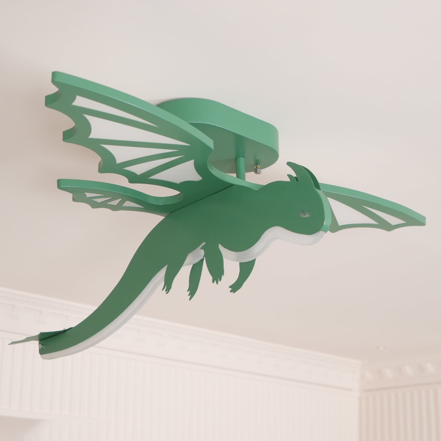 Modern Green Dinosaur Cartoon LED Ceiling Light for Childrens Room Decor