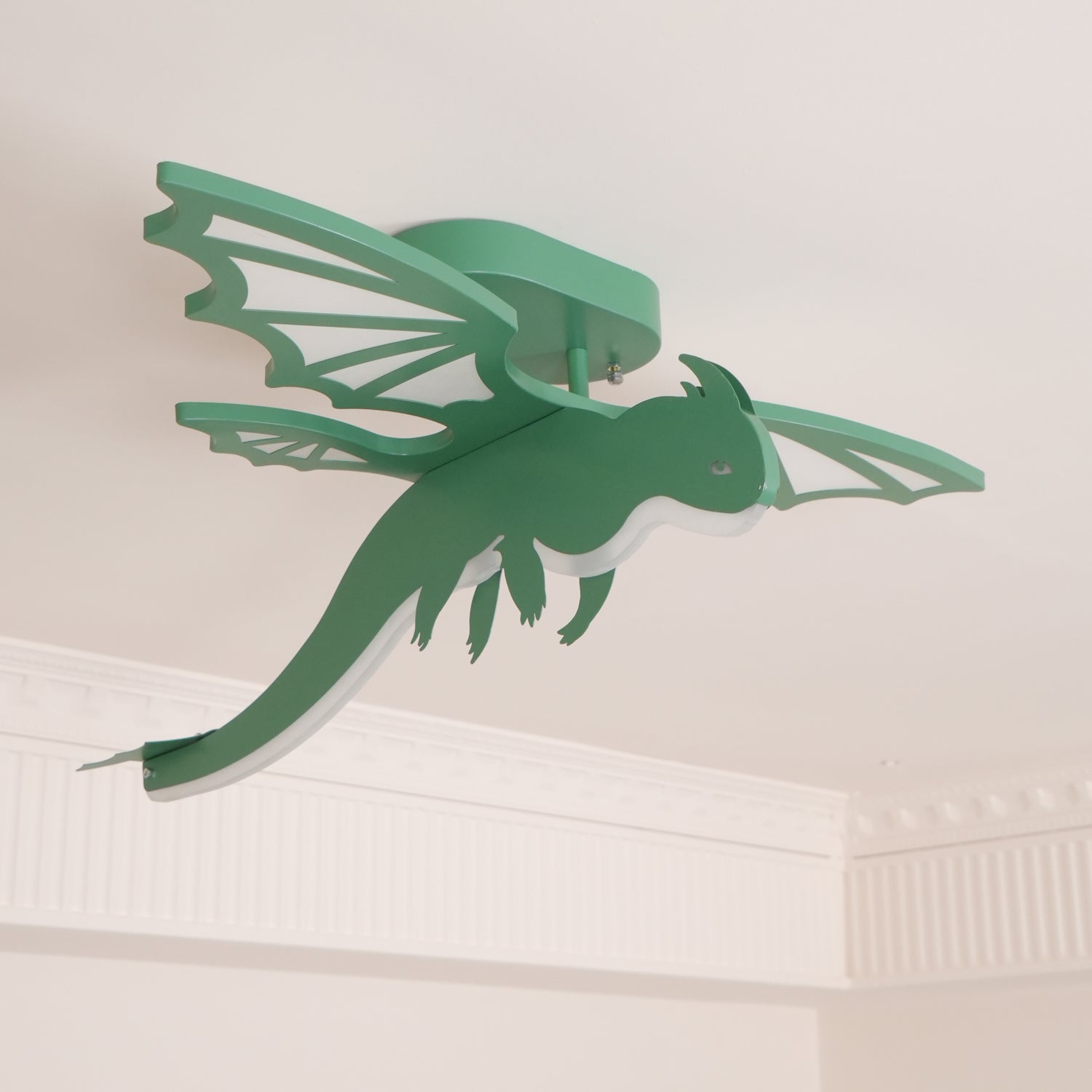 Modern Green Dinosaur Cartoon LED Ceiling Light for Childrens Room Decor