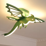 Modern Green Dinosaur Cartoon LED Ceiling Light for Childrens Room Decor