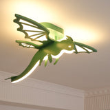 Modern Green Dinosaur Cartoon LED Ceiling Light for Childrens Room Decor