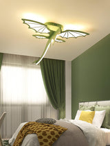 Modern Green Dinosaur Cartoon LED Ceiling Light for Childrens Room Decor