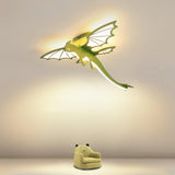 Modern Green Dinosaur Cartoon LED Ceiling Light for Childrens Room Decor