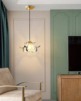 vintage-nature-inspired-green-leaf-floral-pendant-light-with-glass-flower-shade