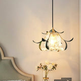 vintage-nature-inspired-green-leaf-floral-pendant-light-with-glass-flower-shade