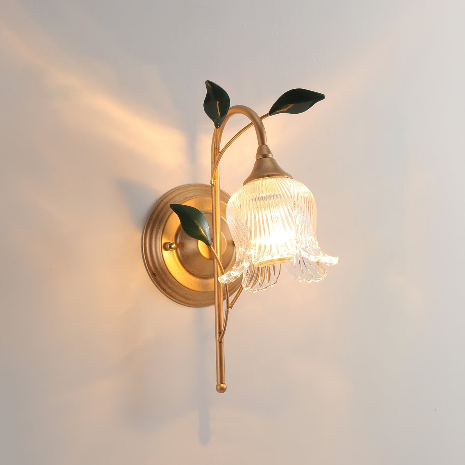 elegant-green-leaf-floral-sconce-wall-light-with-glass-petal-and-crystal-accents