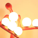 Abstract Human Sculpture Torchiere Floor Lamp Modern Art Guardian Standing Light for Contemporary Interiors