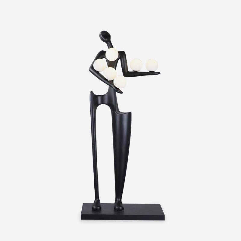 Abstract Human Sculpture Torchiere Floor Lamp Modern Art Guardian Standing Light for Contemporary Interiors
