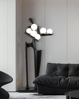 Abstract Human Sculpture Torchiere Floor Lamp Modern Art Guardian Standing Light for Contemporary Interiors