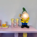 Modern Resin Dwarf Gummy Working Table Lamp with Glass Bubble for Desk Decor