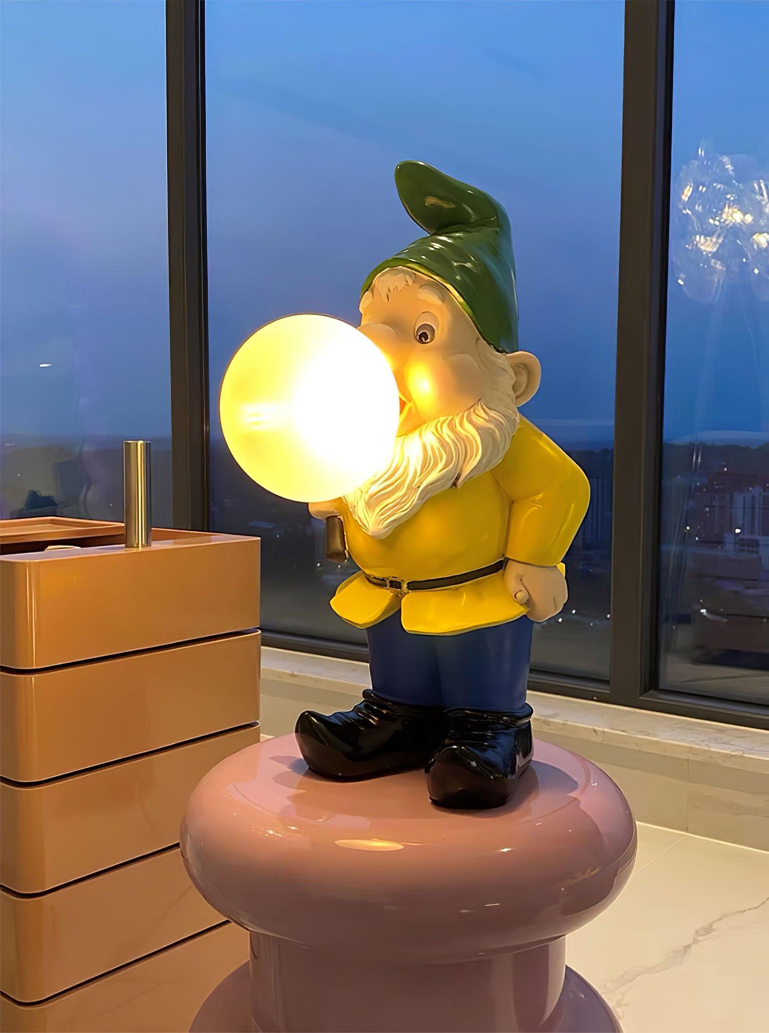 Modern Resin Dwarf Gummy Working Table Lamp with Glass Bubble for Desk Decor