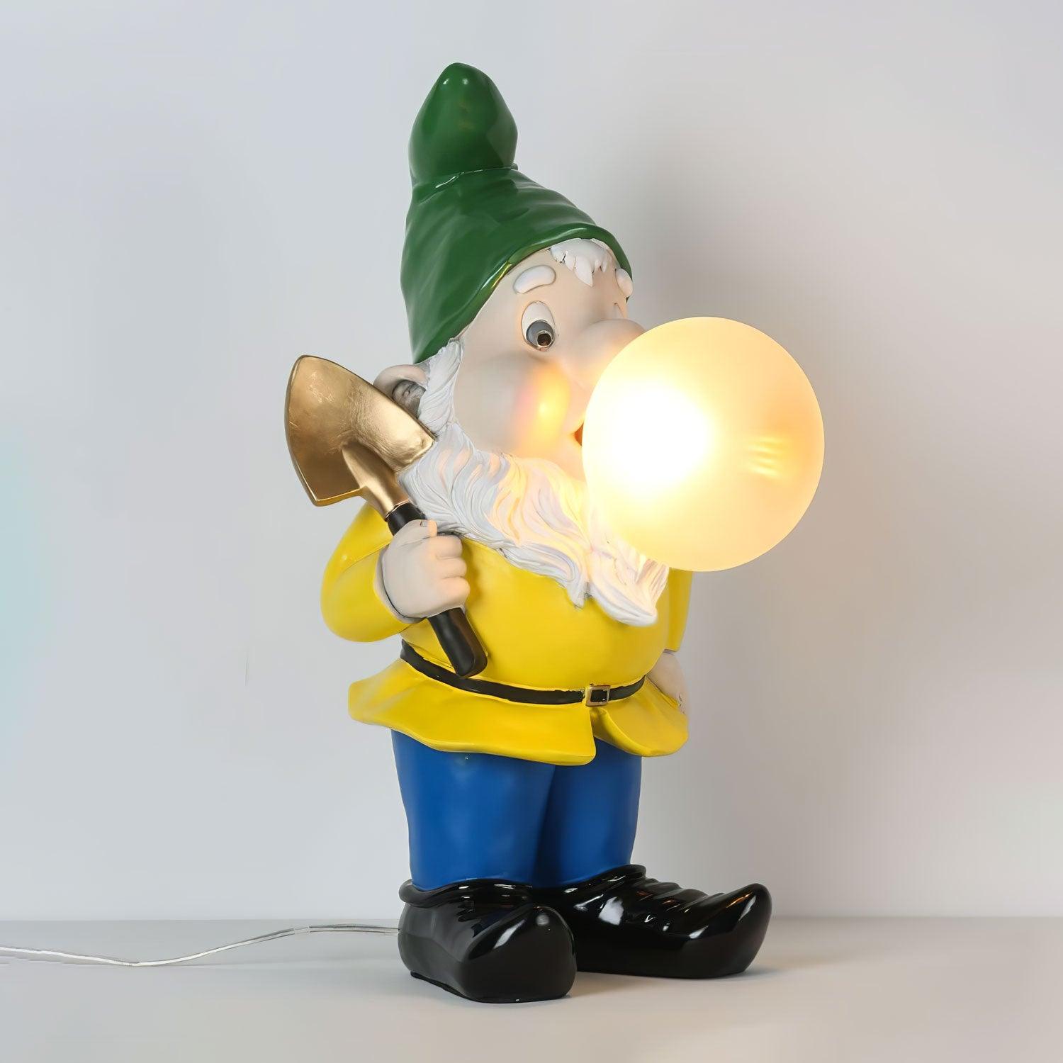 Modern Resin Dwarf Gummy Working Table Lamp with Glass Bubble for Desk Decor
