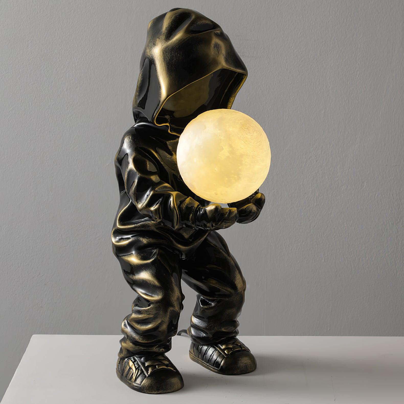 Modern Hacker Planet Minimalist Resin Table Lamp for Contemporary Home Office Decor