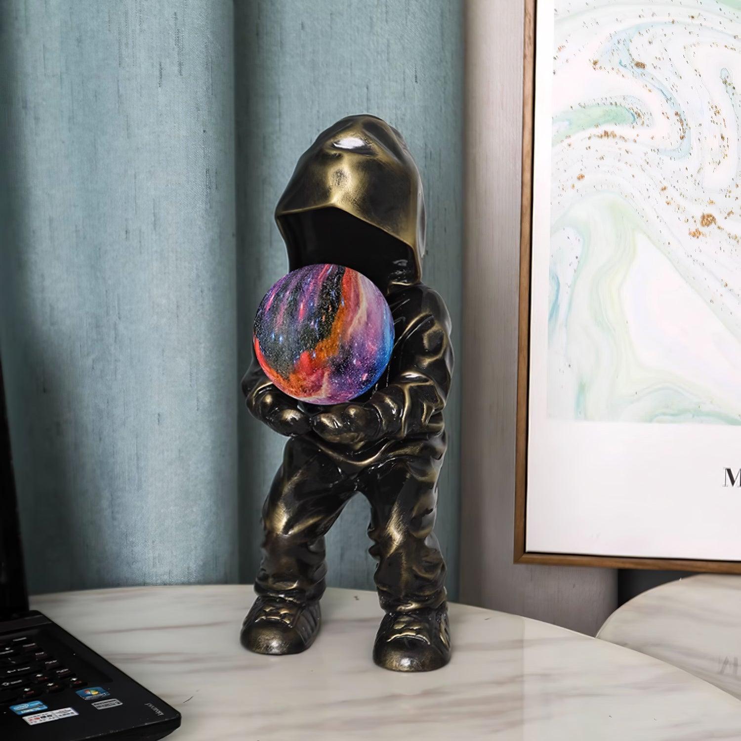 Modern Hacker Planet Minimalist Resin Table Lamp for Contemporary Home Office Decor