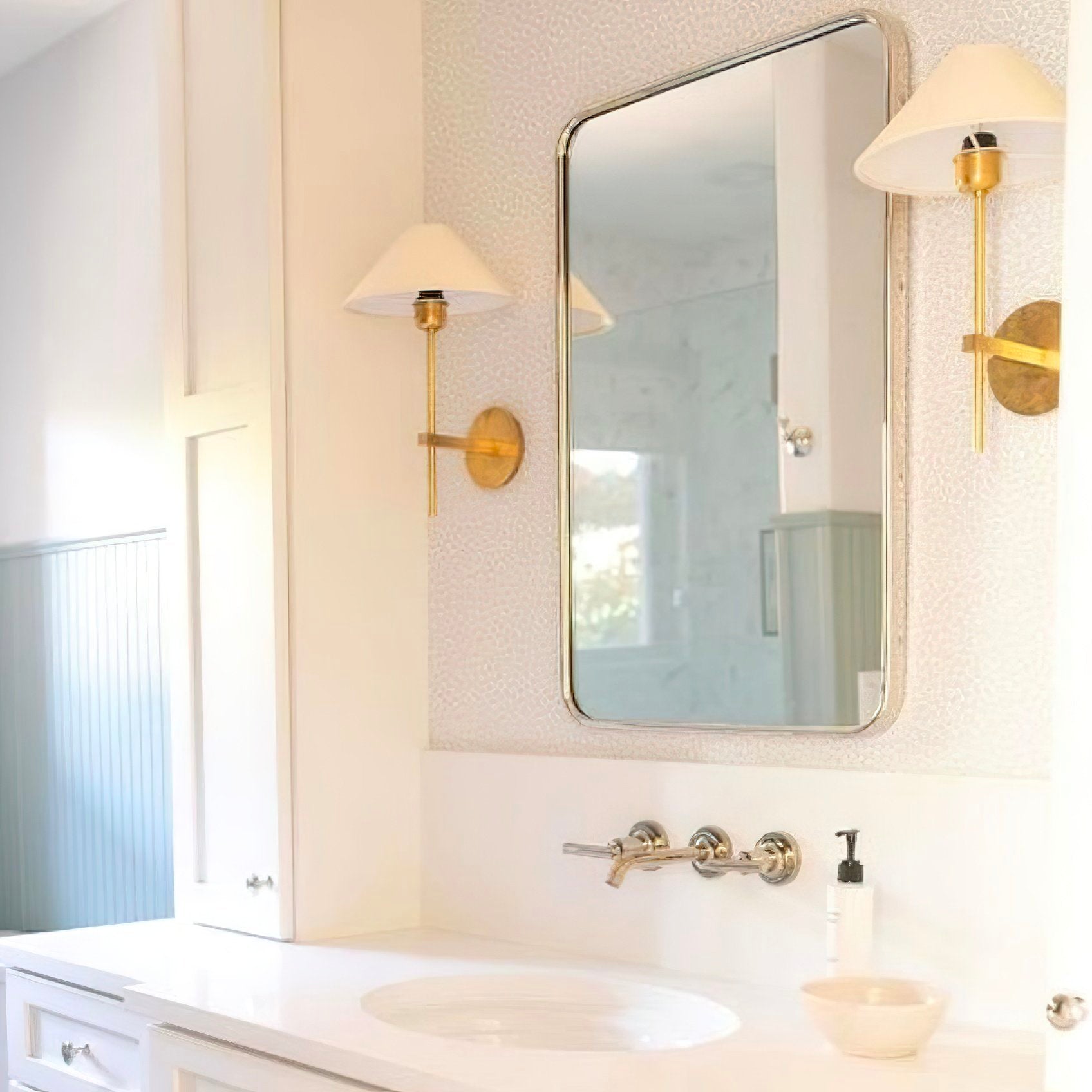 modern-brass-wall-sconce-with-triangular-fabric-shade-hackney-style-light