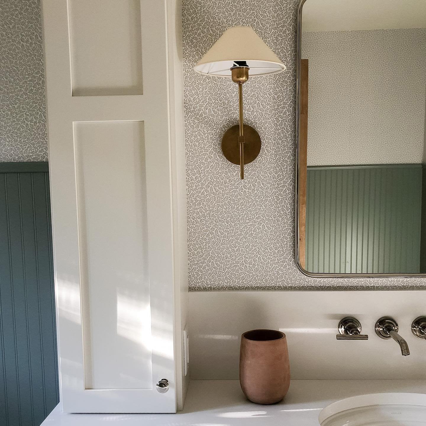 modern-brass-wall-sconce-with-triangular-fabric-shade-hackney-style-light