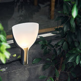 Modern Sculptural Half Funnel Bedside Table Lamp for Living Room Indirect Light