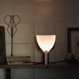 Modern Sculptural Half Funnel Bedside Table Lamp for Living Room Indirect Light