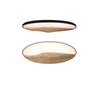 Minimalist Mountain Peak LED Flush Mount Ceiling Light with Wood Base and Acrylic Shade