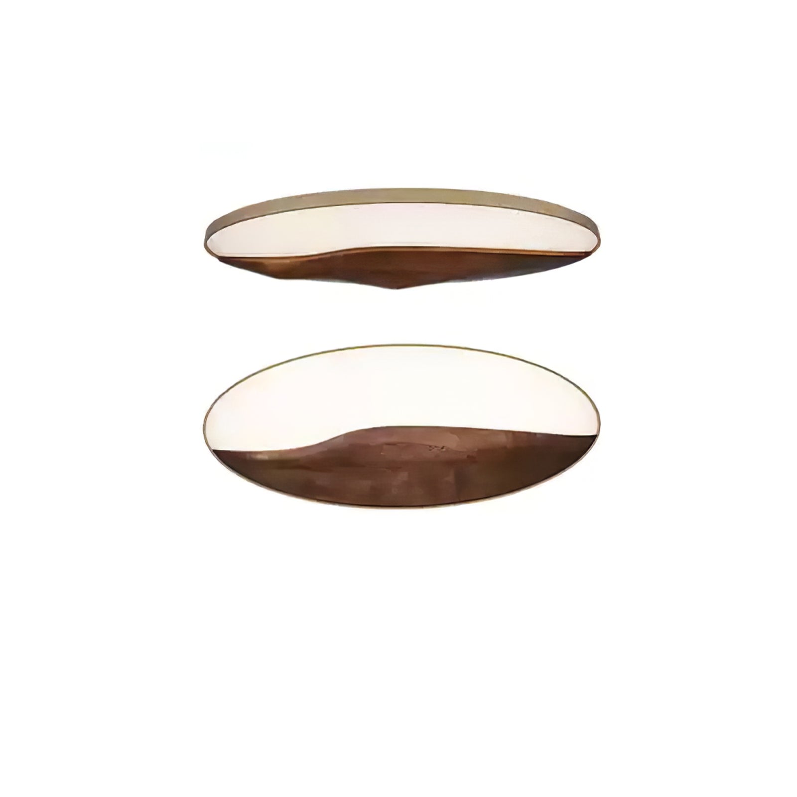 Minimalist Mountain Peak LED Flush Mount Ceiling Light with Wood Base and Acrylic Shade