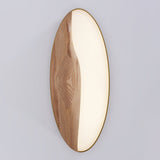Minimalist Mountain Peak LED Flush Mount Ceiling Light with Wood Base and Acrylic Shade