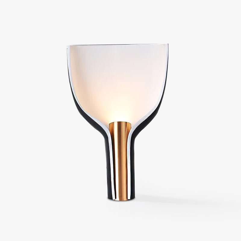 Modern Sculptural Half Funnel Bedside Table Lamp for Living Room Indirect Light